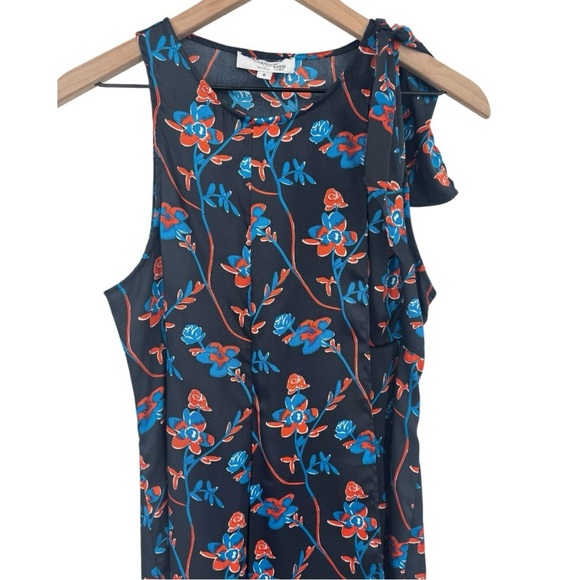 Thakoon Collective Floral Print Sleeveless A-Line  Shift Dress - Black - Size 6 - Picture 4 of 12
